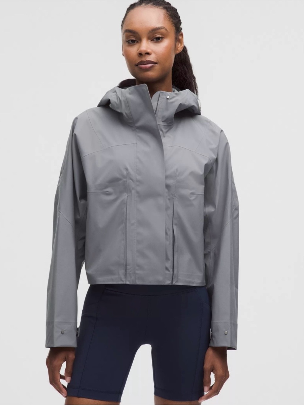 lululemon rain chasers jacket grey size 6